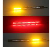 Feu arrière universel 48 LED pour moto, feu stop, clignotant, éclairage de plaque d'immatriculation, bande lumineuse flexible flexible et flexible