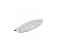 Feu arriere universel a leds ovale transparent avec stop (19 leds rouges) **