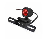 Feu Arrière Universel Pour Moto Feu Stop Et Support De Plaque D'immatriculation Pour Cafe Racer Bobber Touring Arrière Frein(Black)