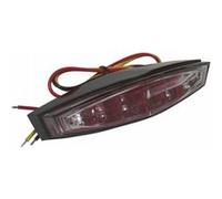 Feu arriere universel replay a leds triangle transparent-noir avec stop (6 leds rouges) -homologue ce- n/a G