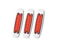 Feu Arrière Voiture Feux Position Latéraux À LED 12V 24V Voiture Feu Arrière Remorque Camion Caravane Bus Fourgonnette Feu D'avertissement Freinage Feux Arrières LED(Red,3Piece)