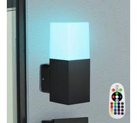 Feu Avant Applique Lumière Extérieure Aluminium Noir RGB LED Dimmable Éloigné