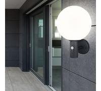 Feu Avant Applique Lumière Extérieure Inox Boule de Verre Détecteur E27