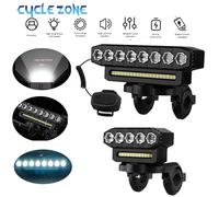 Feu avant de vélo avec klaxon, phare de vélo LED Rechargeable, facile à installer, 6 Modes d'éclairage, feux de cloche de vélo pour la conduite de nuit 5LED