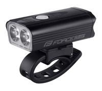 Feu avant de vélo - FORCE - Diver 900 lm - Rechargeable USB - Fixation ceinture - Noir