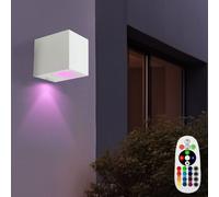 Feu Avant Extérieur Applique Murale Aluminium Blanc LED Dimmable Éloigné RGB