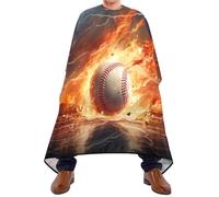 Feu Baseball Tonnerre Homme Femme Capes De Coiffeur De Salon Réglable Robe De Coiffure Résistant Aux Taches Cape De Coiffure Pour Coupe Et Coloration Coupe De Cheveux 168X140Cm