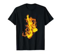 Feu Bâton De Hockey Sur Glace Flamme Joueur De Hockey T-Shirt