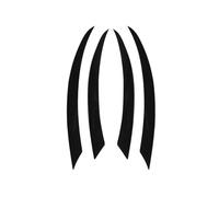 Feu Brouillard Avant Grille Protecteurs Couvertures Autocollants Pour Mercedes Pour Benz Pour Classe C W205 C180 C200 2015 2016 2017 2018 Grille de radiateur(Noir brillant)