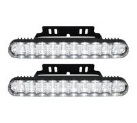 Feu Brouillard Paire de feux antibrouillard avant E4, 20 LED blanches, 12 V, barre lumineuse décorative universelle pour voiture, feux de jour lumineux Antibrouillard