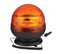 Feu clignotant à LED 12/24 V avec base magnétique et prise allume-cigare. 20 W. Orange
