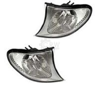 Feu Clignotant Avant pour 3 E46 années de construction 01-05 blanc avec bordure argentée