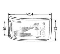HELLA Feu clignotant 2BA 004 119-017 - Halogène 24V - Montage encastré, fiche plate - Lot 10