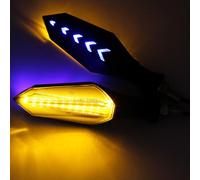 Feu clignotant moto Modification LED bicolore Blu-ray/Running Yellow