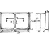 Feu combiné droite avec feu de clignotant 2SD 004 431-011 HELLA