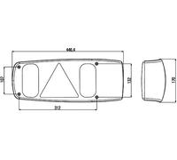 HELLA Feu arrière - Caraluna I - Illumination - 12V - Montage encastré/vissé - ECE/non SAE - Couleur du voyant: blanc/rouge - Fiche: Fiche plate - droite - Quantité: 1 - 2VA 007 502-021