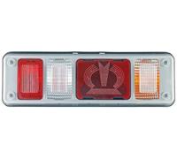 HELLA 2VP 340 961-521 Feu arrière "Krone" - Hybride - 24V - Montage en saillie/vissé - Couleur du voyant: limpide - Fiche: EasyConn 4 x 2/EasyConn 1 x 7 - Fiche: Mâle - droite - Quantité: 1