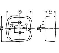 Feu combiné gauche avec feu arrière 2SD 002 514-161 HELLA