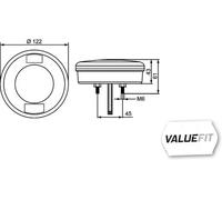 HELLA Valuefit 2Sd 357 027-001 Feu Arrière - Led - 12/24V - Montage En Saillie/Vissé - Couleur Du Voyant: Rouge/Jaune - Fiche: Extrémités De Câble Ouvertes - Gauche/Droite - Quantité: 1