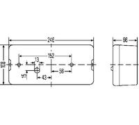 Feu arrière HELLA 2SE 007 547-011 gauche
