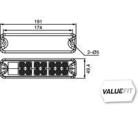 Feu combiné gauche avec feu de marche arrière 2VP 357 021-011 HELLA