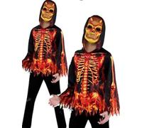 Feu Costume Diable Enfants Halloween Diables Déguisement Garçons Filles + Masque