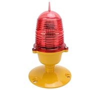 Feu d'avertissement d'obstacle à l'aviation, Feu d'obstacle à l'aviation PC ABS en Aluminium, Balise Lumineuse à LED avec Base pour les Bâtiments de Grande Taille, les