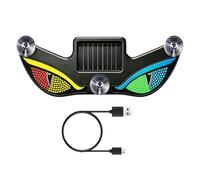 Feu D'Avertissement LED Solar Eye,Panneau D'Avertissement Dynamique À LED Alimenté Par Énergie Solaire Et USB | Décoration Lunette Arrière Voiture - Pour Nuit Vélo Moto Arrière Chariot Véhicules Fête