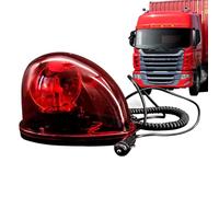 Feu d'avertissement rotatif de type escargot - Feu d'avertissement de sécurité 12 V/14 V, sirène stroboscopique, feu stroboscopique, gyrophare LED amovible pour voiture et camion - 12v rouge