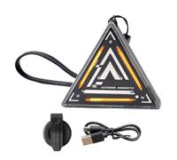 Feu D'avertissement Triangulaire - Lampe De Signalisation Magnétique Clignotante | Balise De Sécurité Multifonction Étanche ABS, Dispositif D'éclairage Ď'alerte Đ'urgence Portable, Camping En Plein Ai