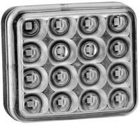 Feu de brouillard arrière arrière rouge Fristom 95040 verre transparent 12 V, 24 V, 36 V