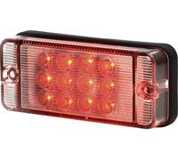 Feu de brouillard arrière arrière rouge SecoRüt 95700 verre transparent extrêmités de câble ouvertes 12 V, 24 V