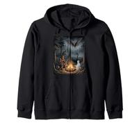 Feu de Camp Cryptids, Bigfoot, Mothman Lake Monster Night Sweat à Capuche