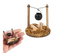 Feu De Camp De Noël Miniature,Foyer à Bois de Chauffage Décoration Miniature Accessoires,Mini feu de Camp,Bois Miniature Feu De Camp,Feu de Camp de Noël,Accessoires Maison de Poupée Miniature