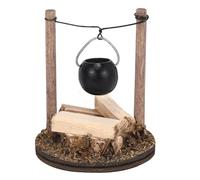Feu de Camp Miniature, Jouet Miniature pour Maison de Poupée, Miniatures Maison de Poupée Accessoires, Mini Décoration de Jardin, Ornement Miniatures pour Noël