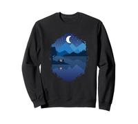 Feu de Camp pour Camping, Nuit, Clair de Lune Sweatshirt