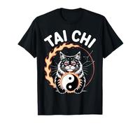 Feu de Chat Tai Chi Yin Yang Chubby Mainecoon Arts Martiaux T-Shirt