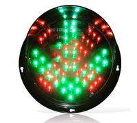 Feu de circulation à LED 3,9 pouces,rouge/vert,croix rouge et flèche verte,feu stop et marche 2 en 1,adapté à l'industrie, aux entrepôts et au contrôle du trafic(12V)