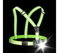 Feu de circulation - Lampe de poche LED 2 pouces | Feu de course en aluminium ABS pour coureur - Lampes de poitrine LED réglables à 90° rechargeables par USB avec modes d'avertissement rouges pour les