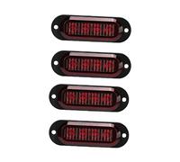 Feu de Gabarit Latéral à LED Feu Arrière Remorque Camion Camion 4 Pièces Feux Latéraux de Camion Haute Luminosité 3000K IP65 LED étanches Installation Facile Camion Lampe de Poche(rouge)