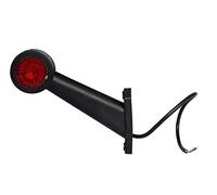 Feu de Gabarit LED Gauche LD 726/L - 12/24 V, Bras en Caoutchouc, Homologation E9, Lumière Avant Blanche et Arrière Rouge