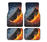Feu de Hockey sur Glace,Lot de 4 Tapis de Sol pour Voiture, Tapis de Sol antidérapants pour véhicule