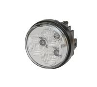 Hella Feu diurne LED 2PT 009 599-121 - 90 mm 12/24V Rond LED blanc Câble 500 mm Fiche AMP droite