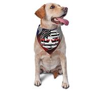 Feu De La Fine Ligne Rouge des Pompiers Triangle pour Chiens Ajustable Serviettes Triangle pour Animaux Doux Et Confortable Bavoir Bandana Triangulaire pour Animal