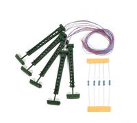 Feu de Mât LED Modélisme Échelle N et HO - Lampadaire Rue Miniature Métal pour 3v pour Construction de Paysage Urbain et Gare Ferroviaire Kit 68mm