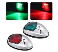 Feu de Navigation Marin LED étanche 12V, pour Bateau de 20m, Lampe de Port Tribord Rouge et Vert de Haute qualité, Montage Latéral pour Yacht