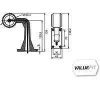 HELLA Valuefit 2Xs 357 005-031 Feu D'Encombrement - Led - 12/24V - Plié - Gauche/Montage En Saillie Latéral