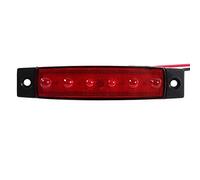 Feu de Position Latéral, 10X 6 Indicateur LED Ampoule de Feu de Gabarit Latéral pour Camion Fourgon Caravane Camion, Feu de Position Latéral (Lumière Rouge)
