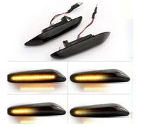 Feu de position latéral LED dynamique jaune - Clignotant séquentiel pour BMW E46 E36 E60 E61 E90 E91 E92 E93 X1 E84 - Installation p