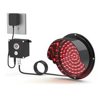 Feu de signalisation à LED avec Bouton de Commande - Feu de Quai à LED Rouge/Vert, 100-240 V, idéal pour Les Voies de stationnement, Les gares de péage, Les Stations de Lavage de Voitures et